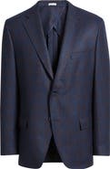 Peter Millar Hyperlight Soft Navy Windowpane Check Wool Sport Coat