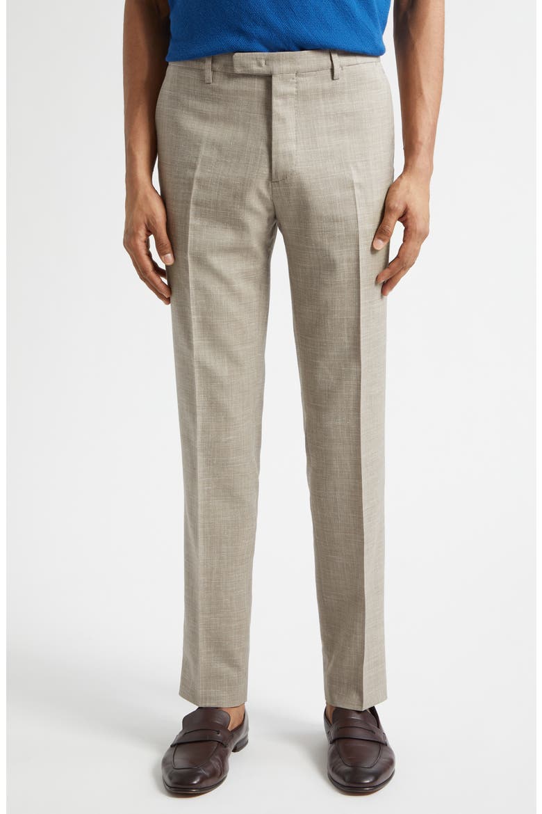 K-Jacket Wool, Silk & Linen Suit, Alternate, color, SAND