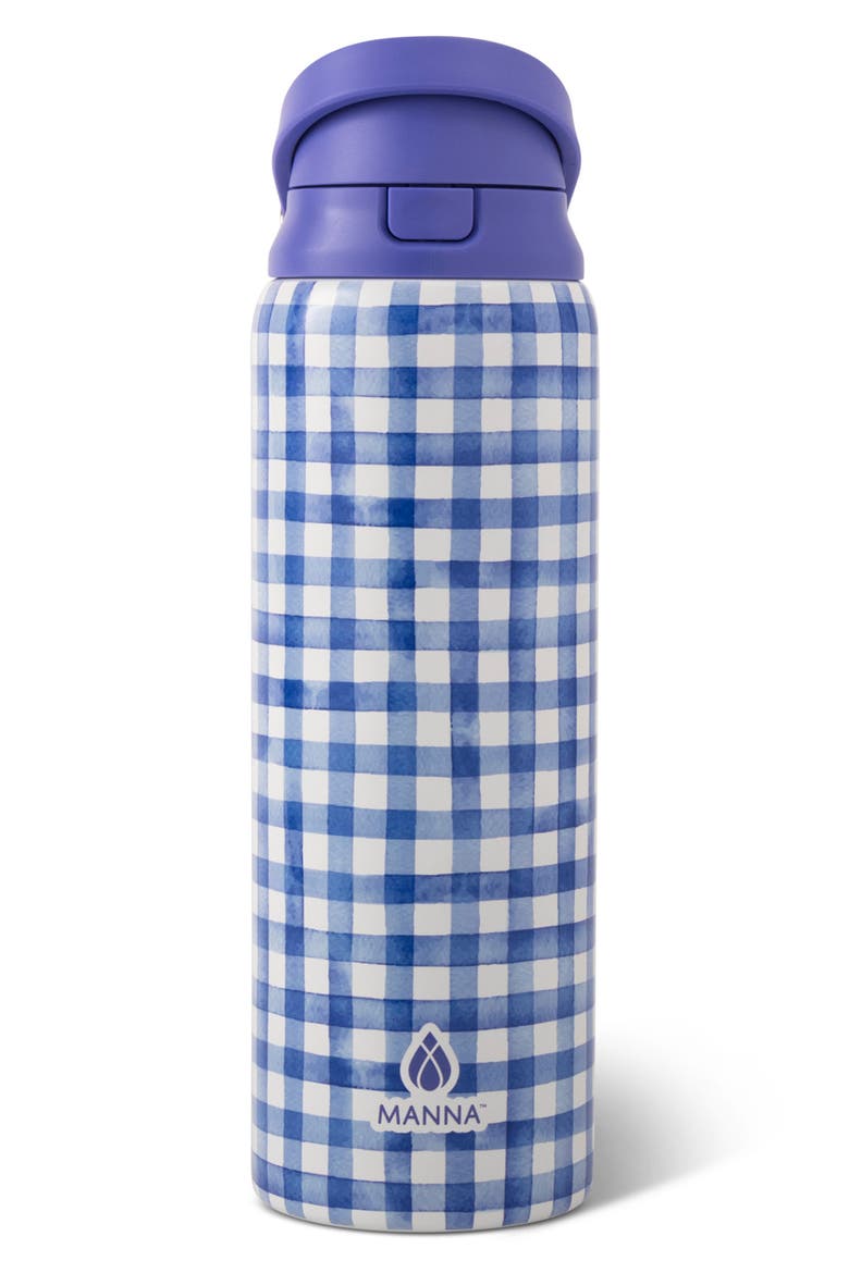 32-Ounce Floral Hydra Bottle, Main, color, BLUE GINGHAM