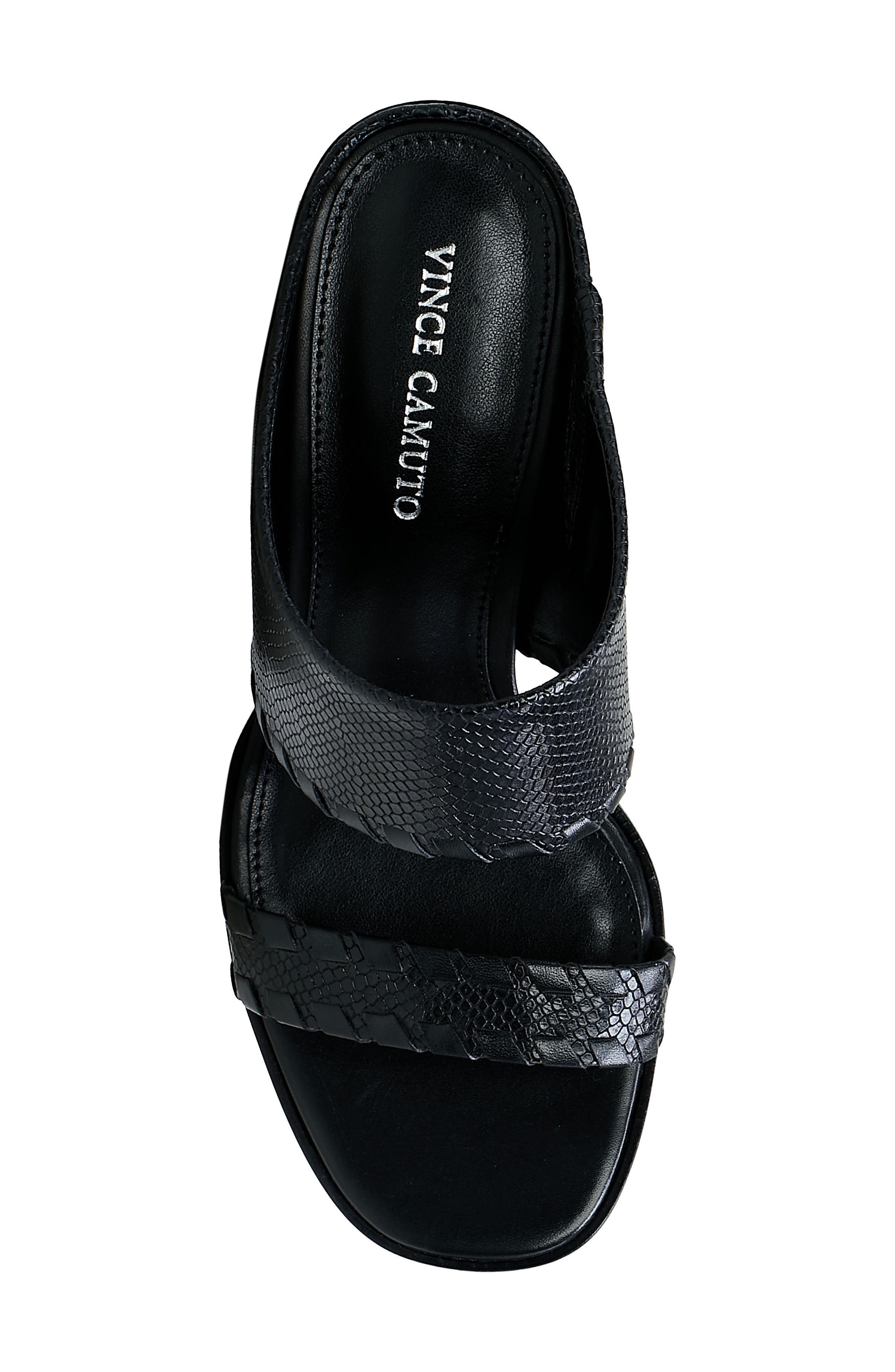 Kafinny Whipstitch Slide Sandal, Alternate, color, BLACK