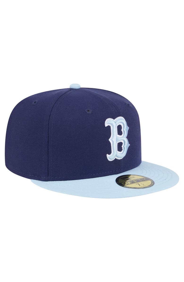 New Era Men's New Era Navy/Light Blue Boston Red Sox Color Pack 2-Tone 59FIFTY Fitted Hat, Alternate, color, 