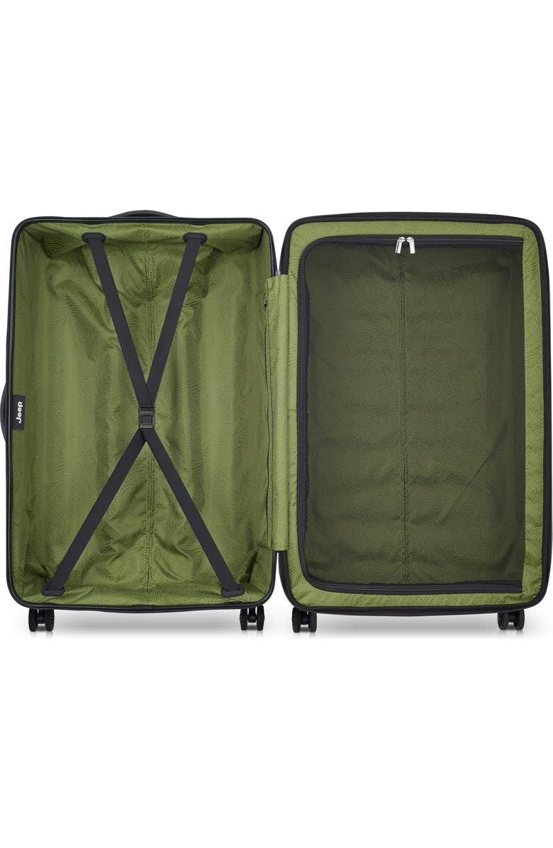 JEEP JH004C Checked-Large 28 Inch Hardside Expandable Luggage with Spinner Wheels, Alternate, color, Black