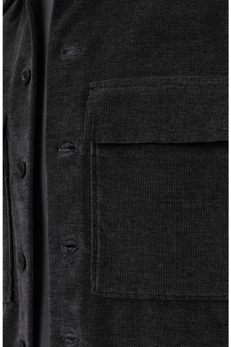 Hawker Stretch Corduroy Overshirt, Alternate, color, FADED BLACK