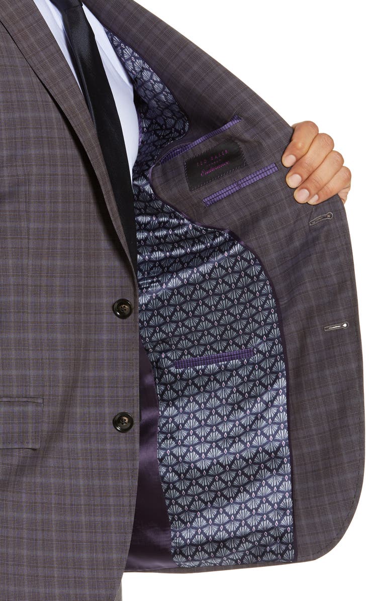 Ted Baker London Jay Trim Fit Plaid Wool Suit, Alternate, color, 