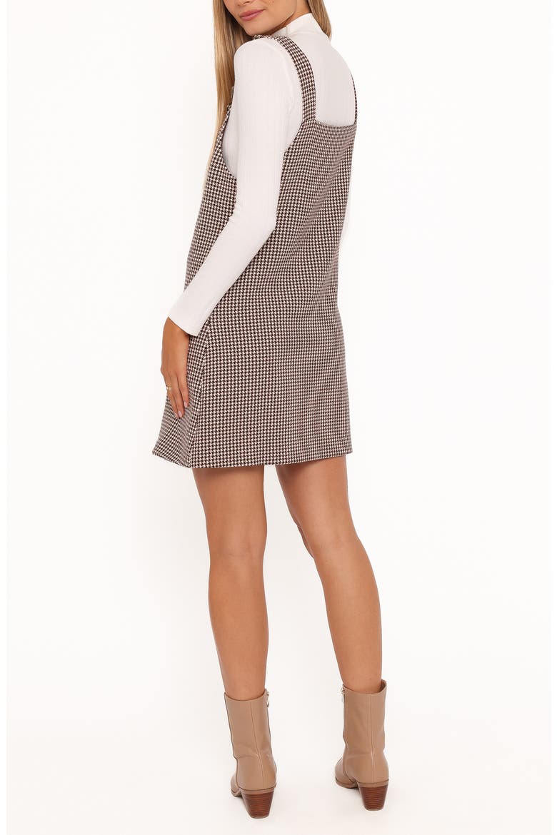 Noah Overall Minidress, Alternate, color, BROWN HOUNDSTOOTH