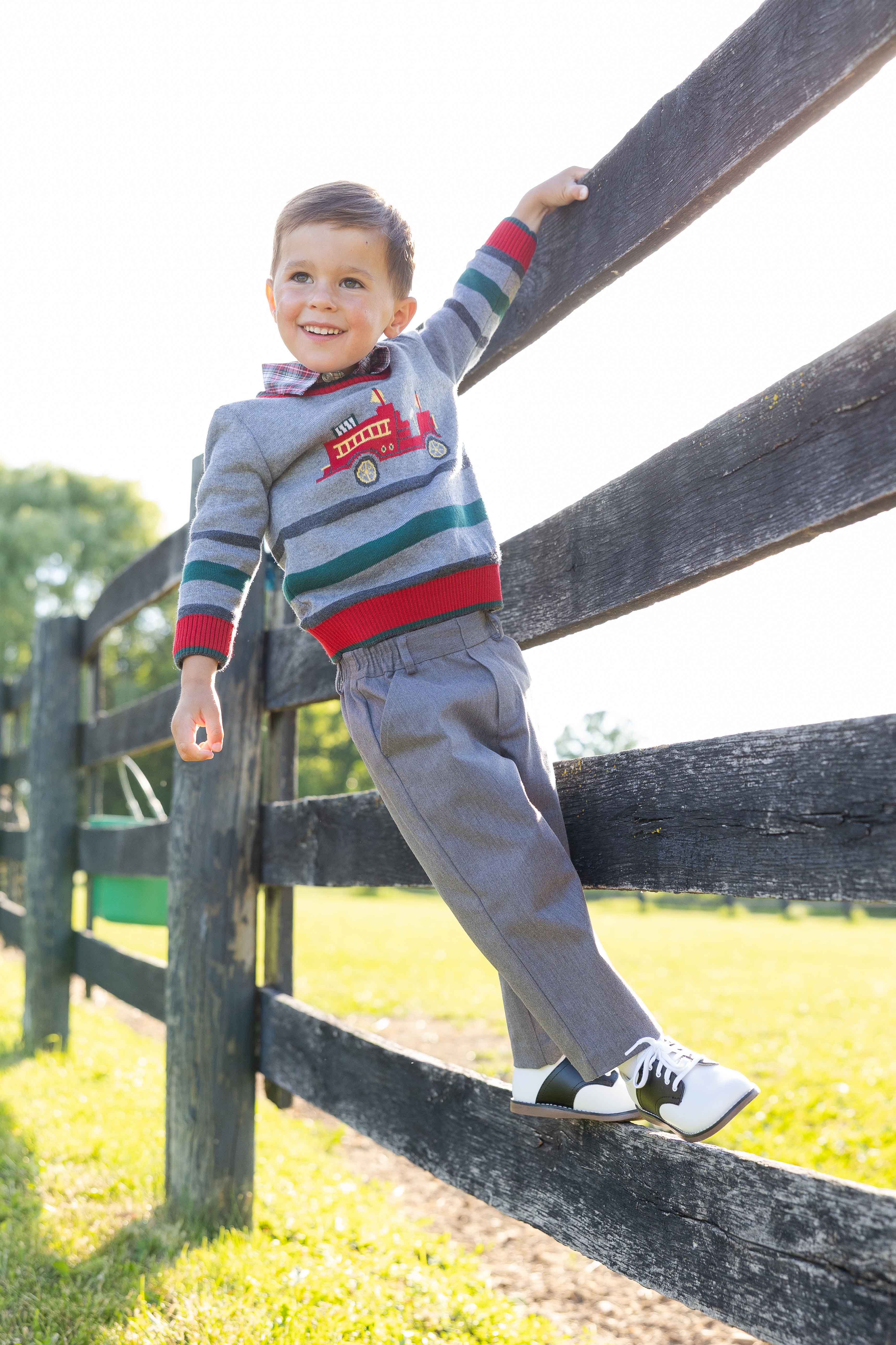 Florence Eiseman Sweater with Fire Truck | Nordstrom