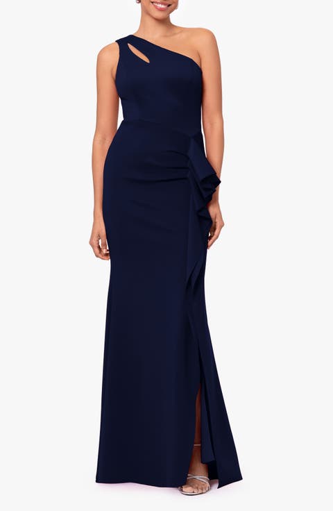 Asymmetric Trumpet Gown