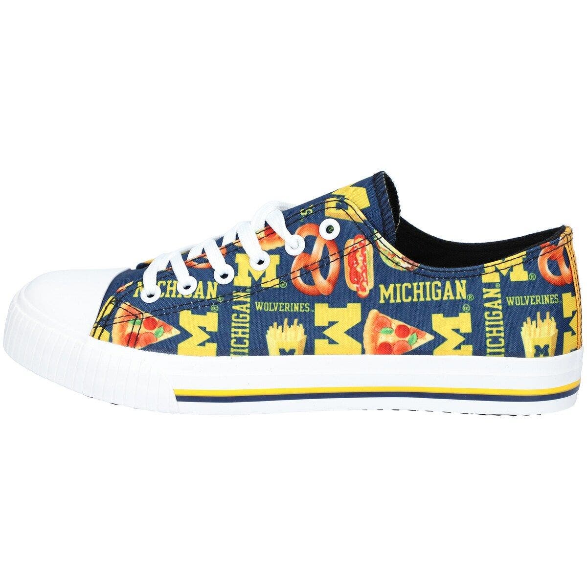 FOCO Men's FOCO Michigan Wolverines Food Print Low Top Canvas Sneakers, Alternate, color, 