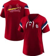 PROFILE Women's Profile  Red St. Louis Cardinals Lace-Up T-Shirt