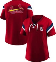 PROFILE Women's Profile  Red St. Louis Cardinals Lace-Up T-Shirt