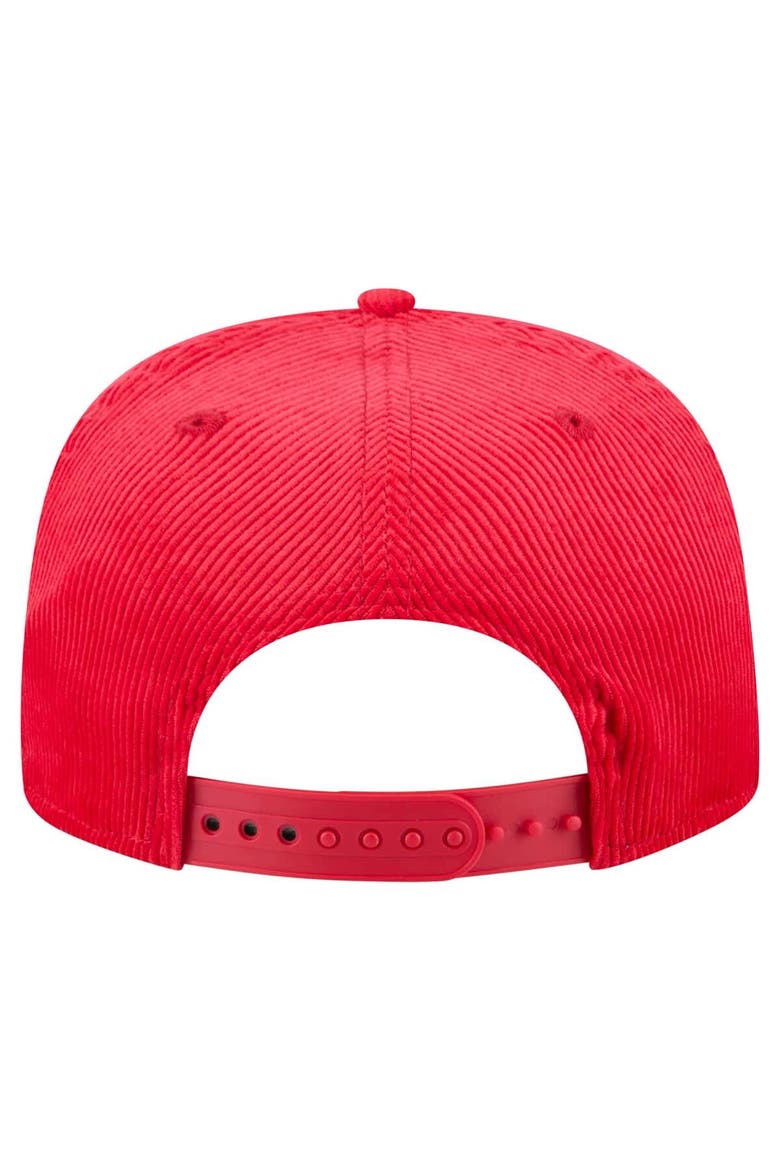 Men's New Era  Red Washington Nationals Full Circle Corduroy Golfer Adjustable Hat, Alternate, color, Red