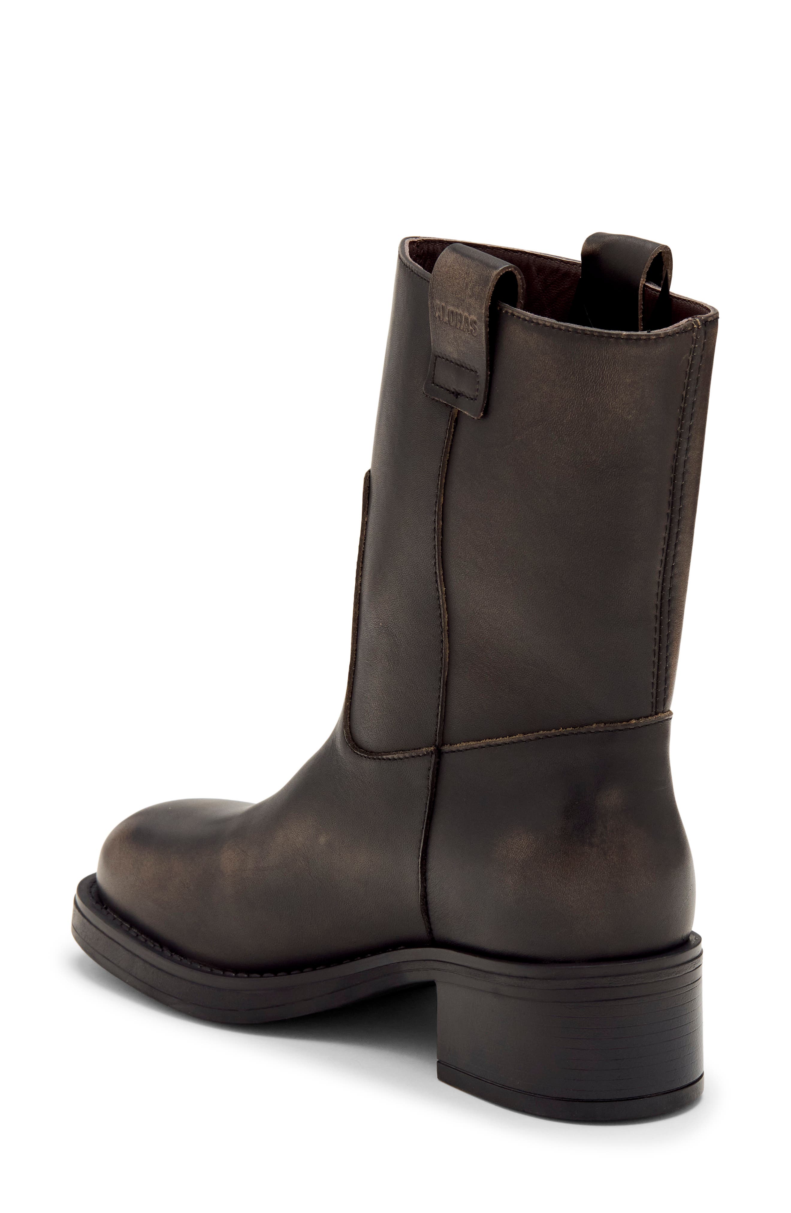 Rajan Round Toe Short Boot, Alternate, color, BRUSHED BROWN