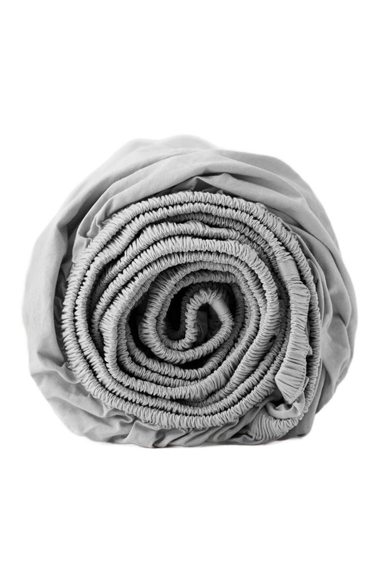 Pact Organic Cool-Air Percale Fitted Sheet, Main, color, Lunar