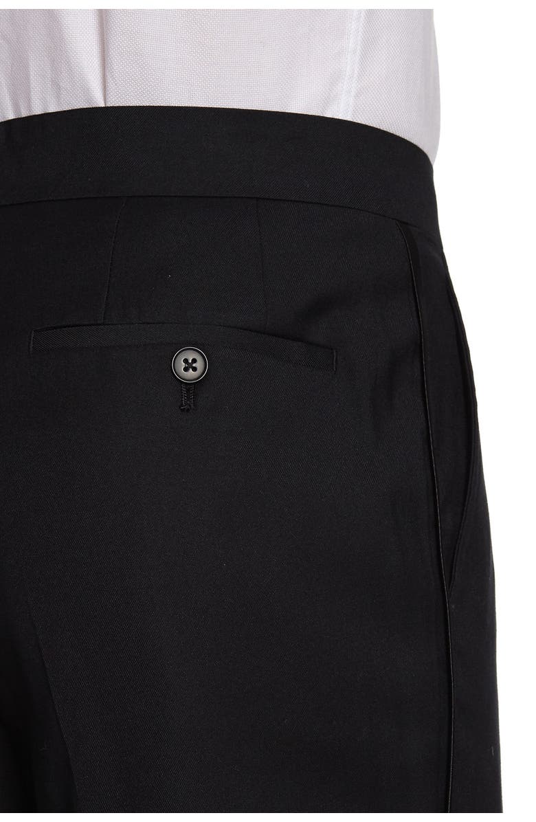 SAVILE ROW CO Slim Fit Satin Notch Lapel Tuxedo, Alternate, color, Black