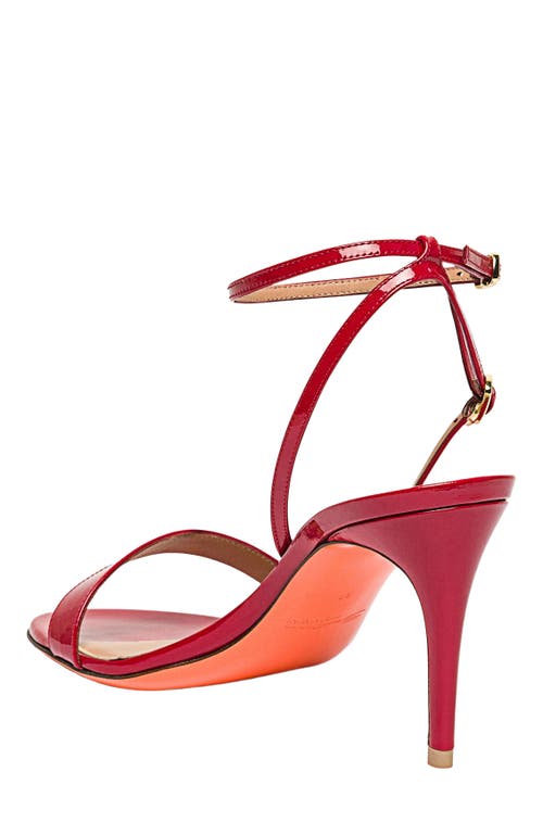 Santoni Patent Leather High-heel Sandal In Red