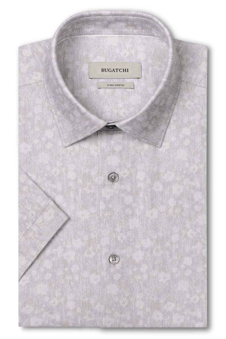 Miles OoohCotton® Print Short Sleeve Button-Up Shirt, Alternate, color, SAND
