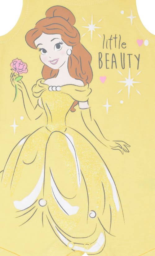Disney Princess Sleeveless Romper Headband Set In Yellow