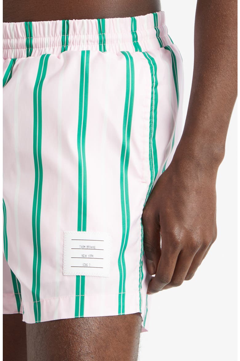 Stripe Swim Trunks, Alternate, color, LIGHT PINK