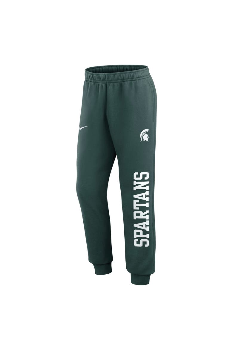 Men's Nike  Green Michigan State Spartans Primetime Club Fleece Joggers, Alternate, color, Green