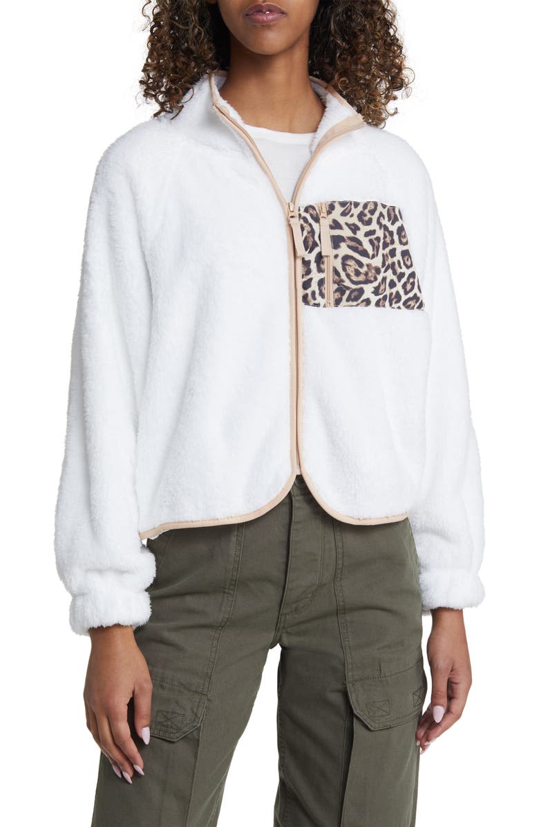 Love, Fire Faux Shearling Zip Jacket, Alternate, color,