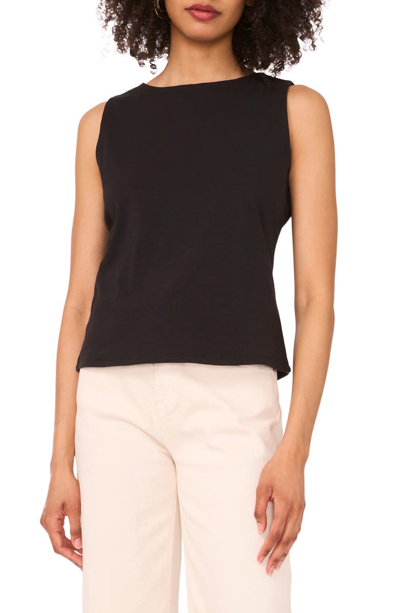 1.STATE Boat Neck Tie Back Tank, Main, color, Rich Black