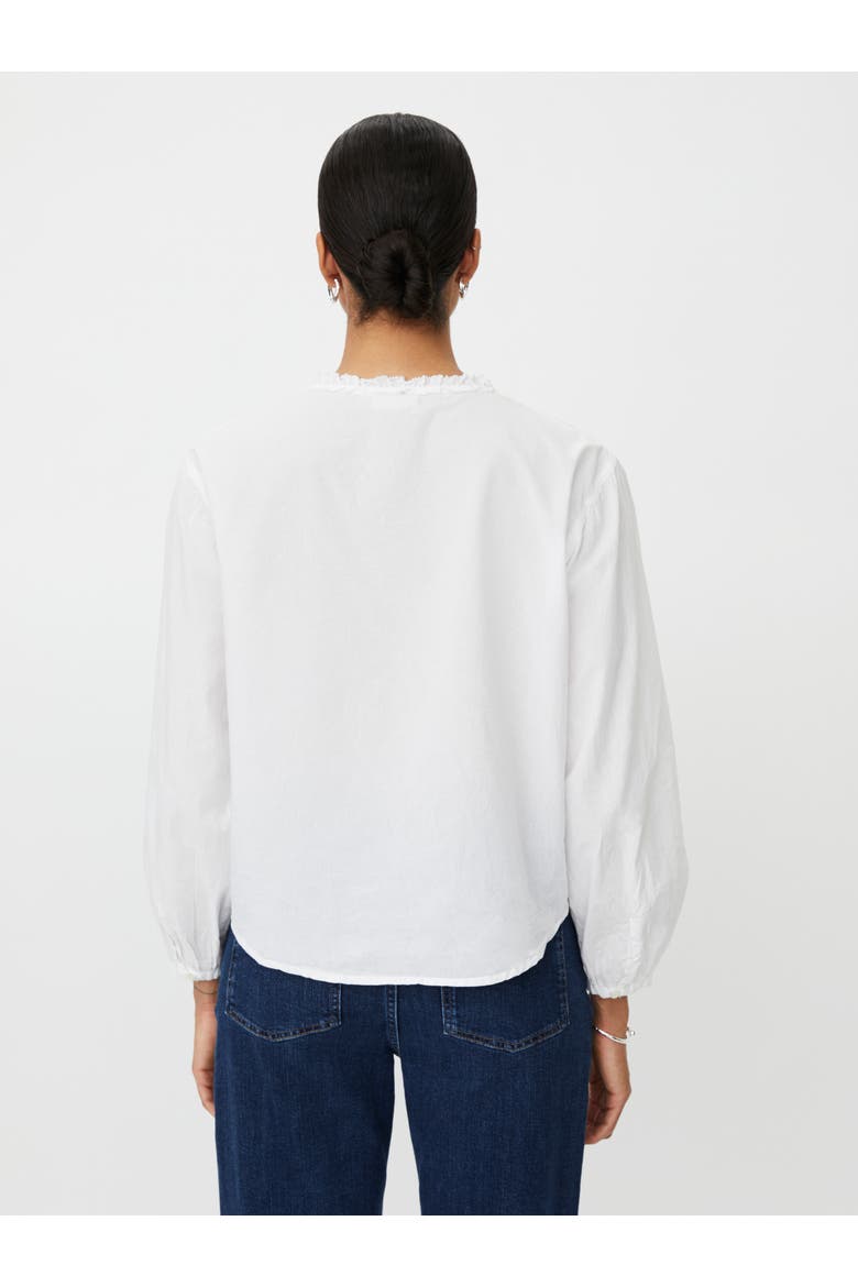 MaIsendre Ruffle Neck Blouse, Alternate, color, White