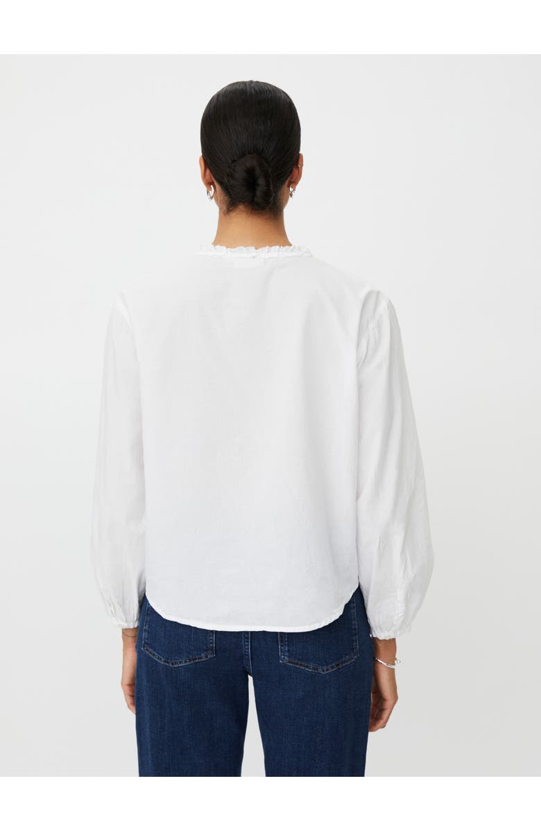Masai Copenhagen MaIsendre Ruffle Neck Blouse, Alternate, color, White