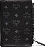 MCM Bifold Zip Card Wallet in Visetos Original