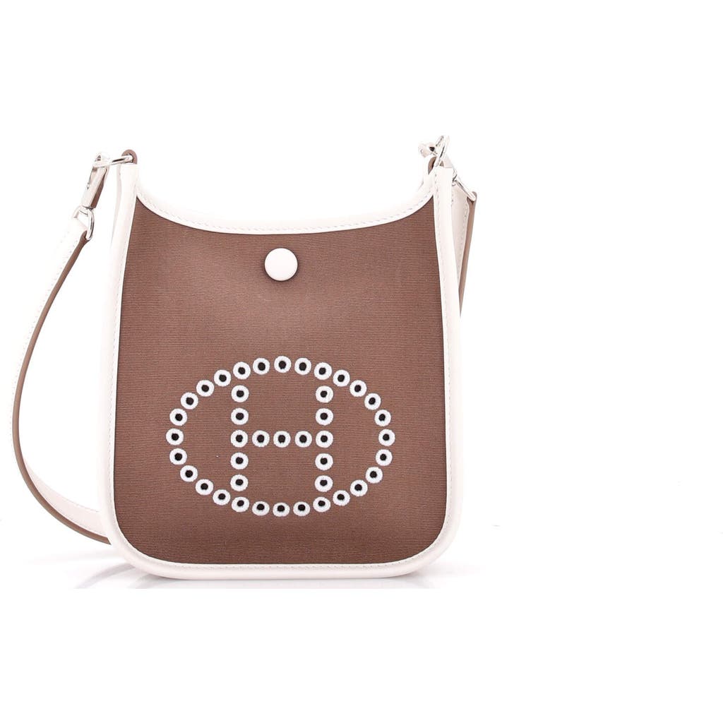 Pre-owned Hermes Hermes Neo Evelyne Bag Toile And Leather Tpm In Brown