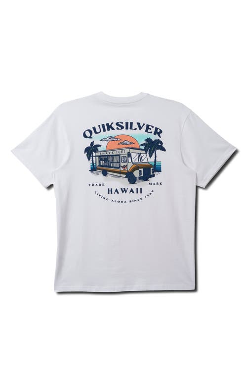 Quiksilver Hi Shave Ice Graphic T-shirt In White