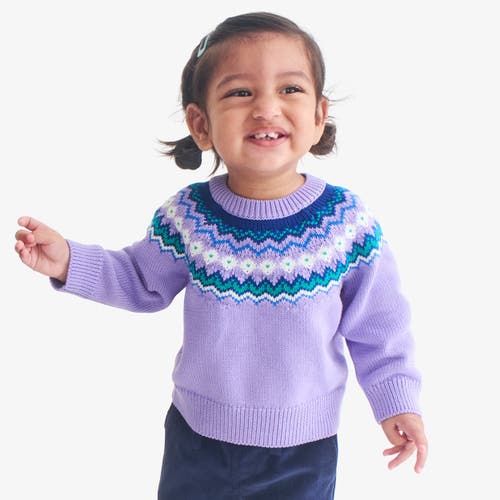 Primary Baby Fair Isle Sweater In Purple