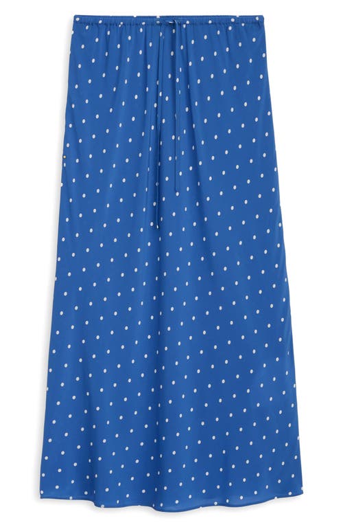 Alex Mill Lilly Polka Dot Midi Skirt In Blue