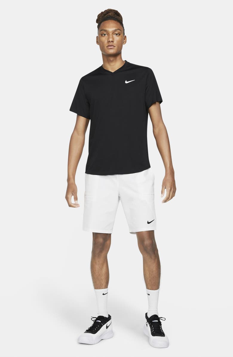 Nike Court Dri-FIT Victory V-Neck T-Shirt, Alternate, color, 