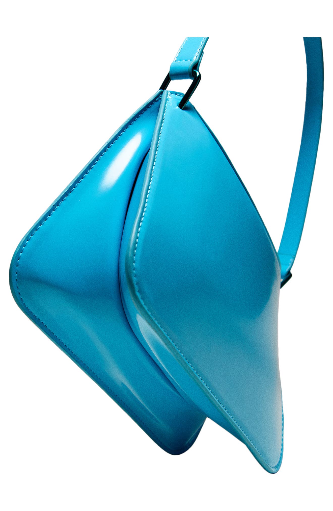 MANGO Faux Leather Baguette Bag, Alternate, color, 