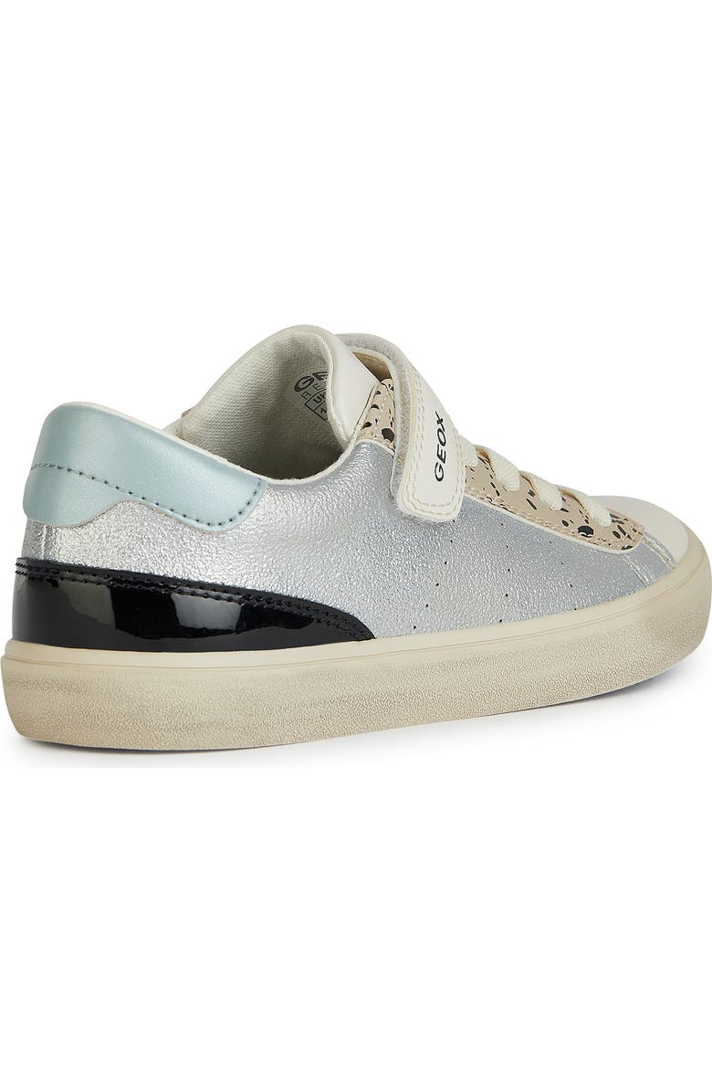 Geox Kids' Gisli Sneaker, Alternate, color, Silver/ Ivory