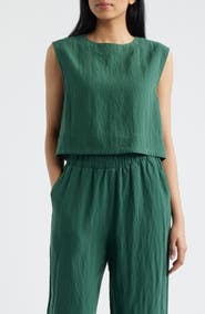 Cloth & Stone Boxy Back Button Sleeveless Top