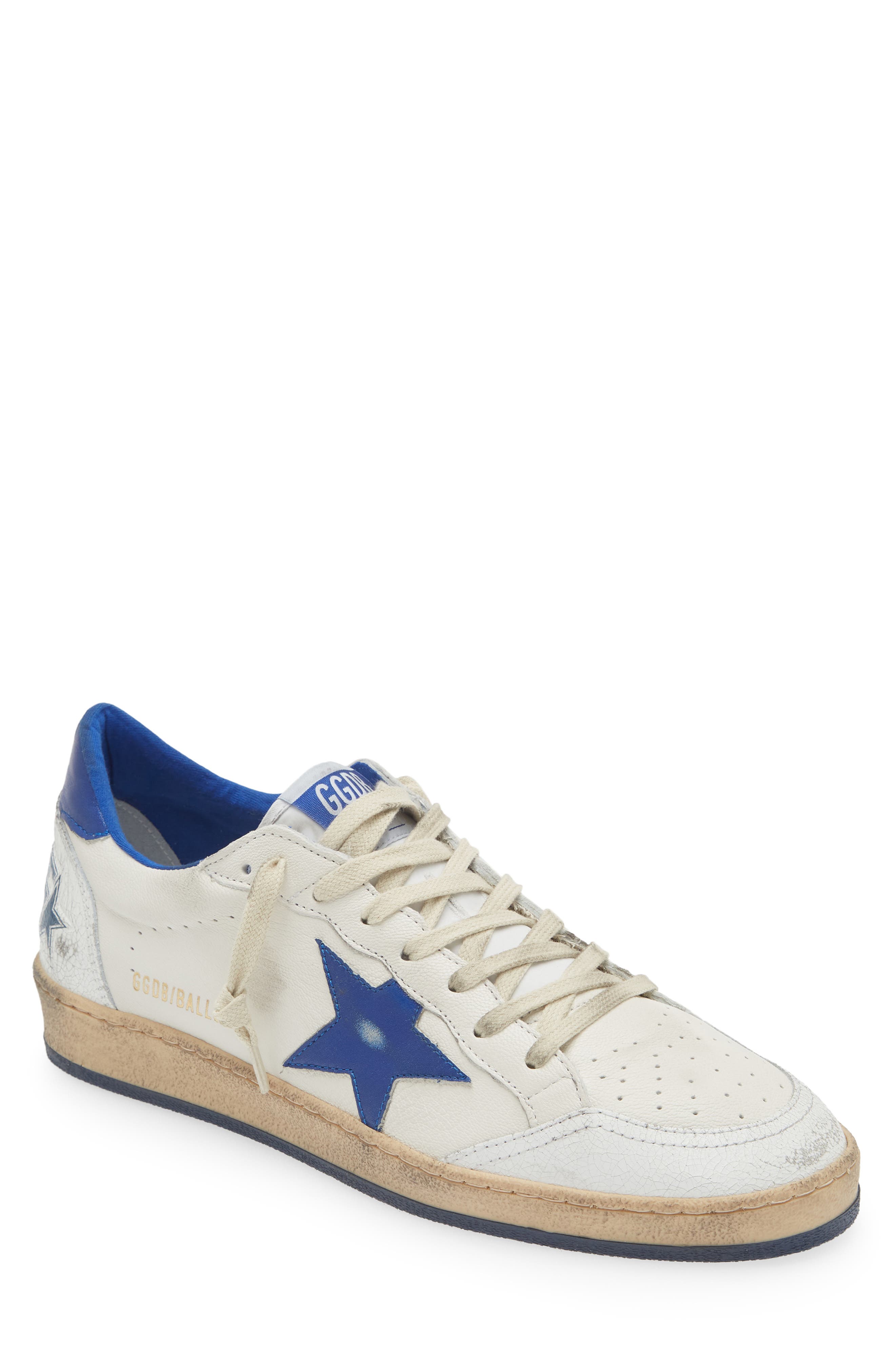 Golden Goose Ball Star Low Top Sneaker, Main, color, White/ Bluette