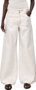 MANGO Metallic Finish Wide Leg Jeans