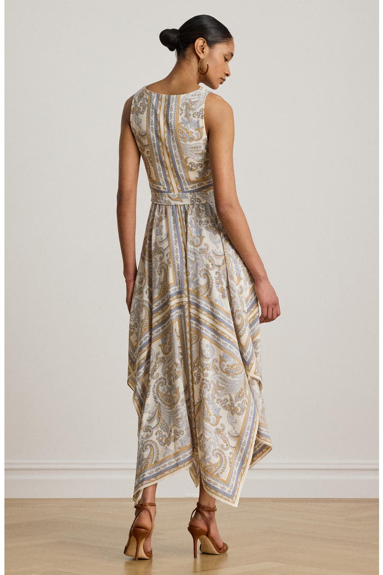 Paisley Print Sleeveless A-Line Dress, Alternate, color, CREAM/ MULTI