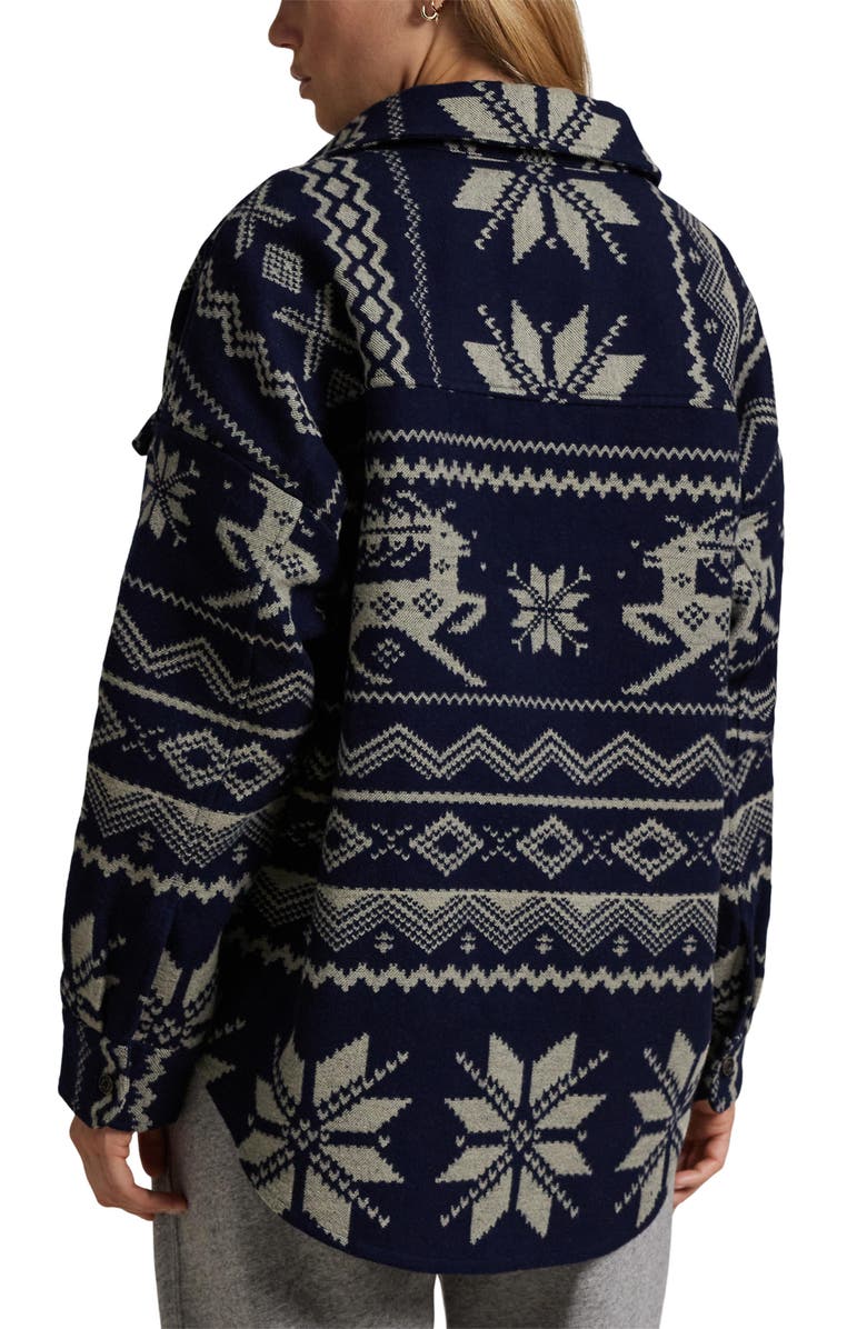 Polo Ralph Lauren Jacquard Cotton Shirt Jacket, Alternate, color,