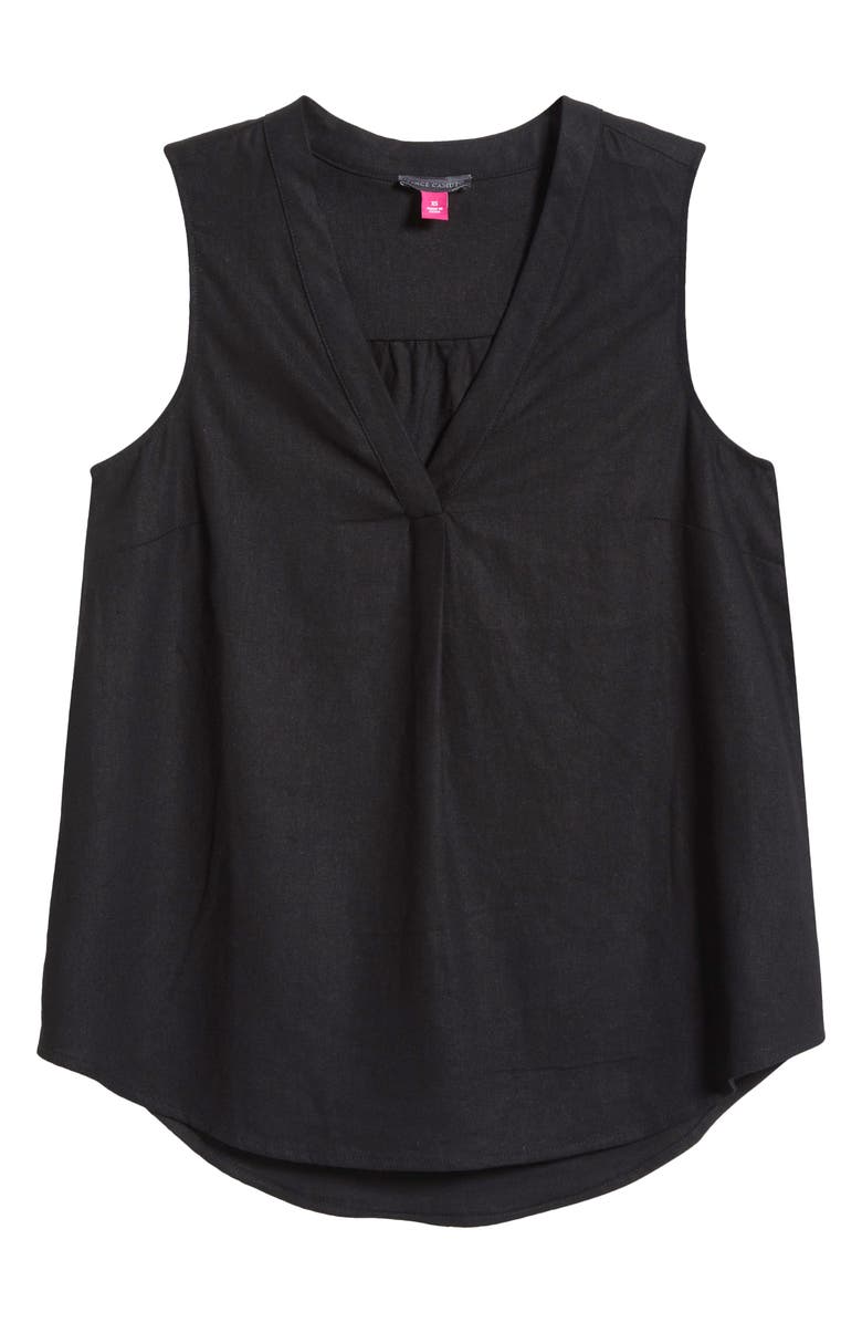 Vince Camuto V-Neck Tank Top, Alternate, color, Rich Black