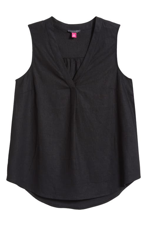 Vince Camuto Plus Size V-neck Sleeveless Blouse In Black