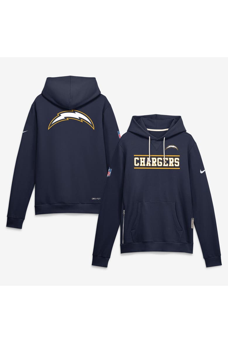 Men's Nike Navy Los Angeles Chargers Standard Issue Replay Officials Alternate Dri-FIT Hoodie, Main, color, Navy