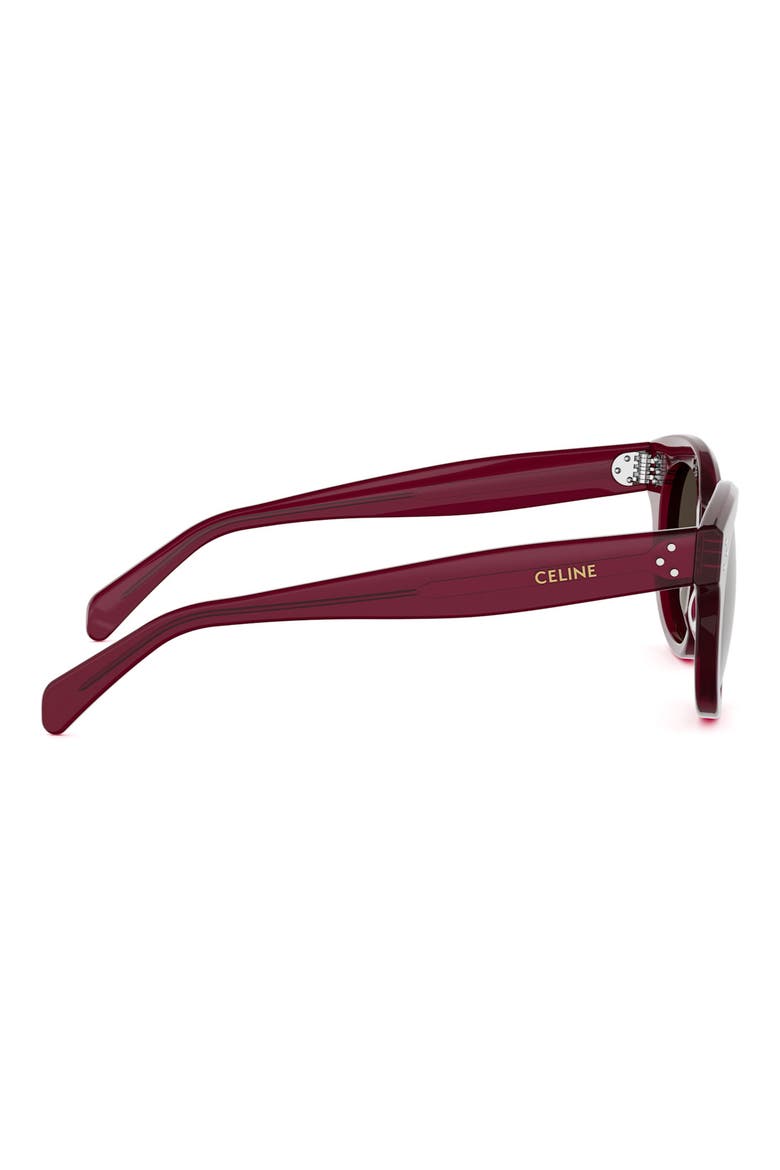 3 Dots 51mm Round Sunglasses, Alternate, color, SHINY BORDEAUX / BROWN