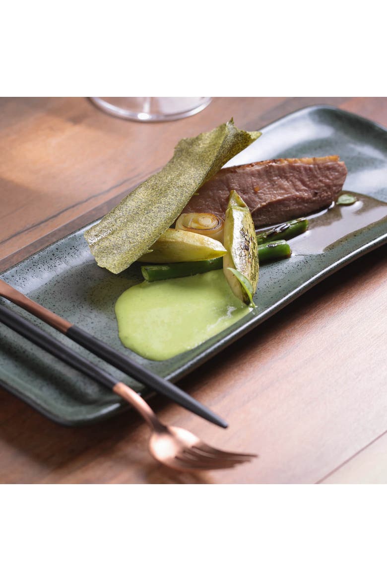 Rectangular Platter Medium Set of 4, Alternate, color, Greenery