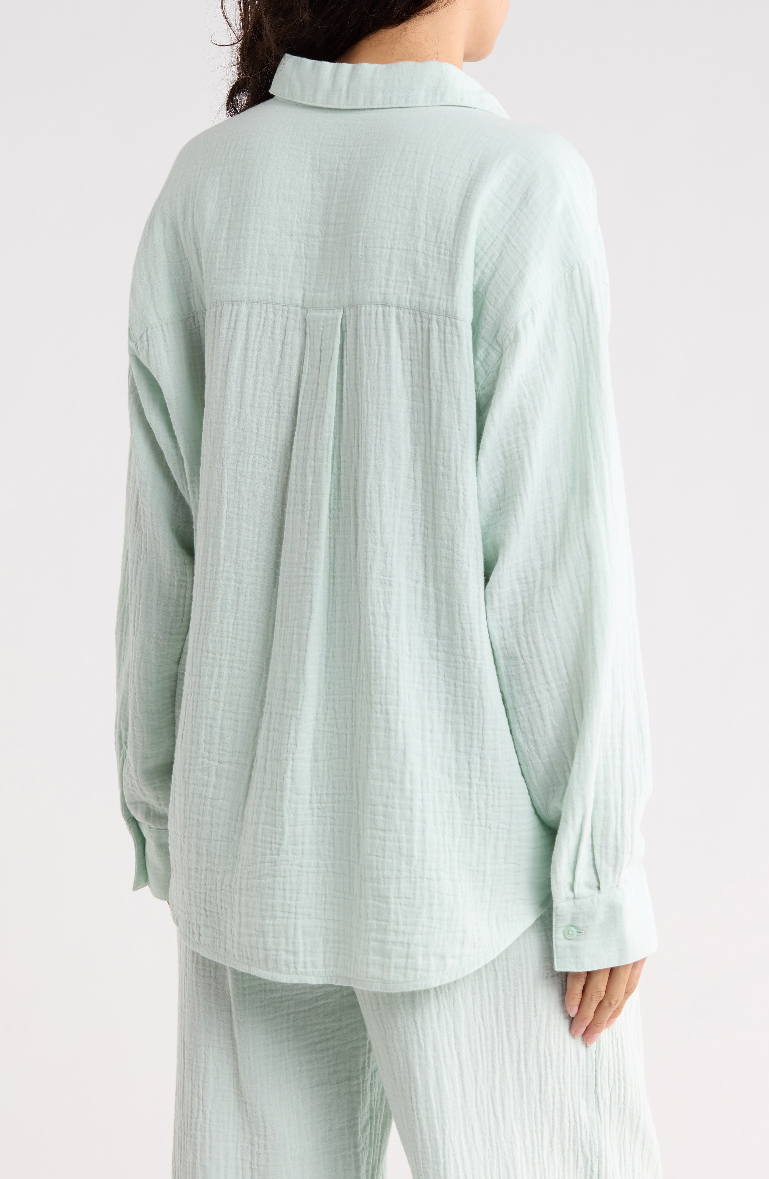 Relaxed Long Sleeve Cotton Gauze Shirt - image 2