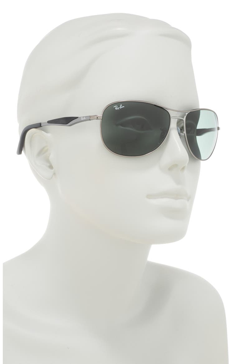 59mm Pilot Sunglasses, Alternate, color, GUNMETAL