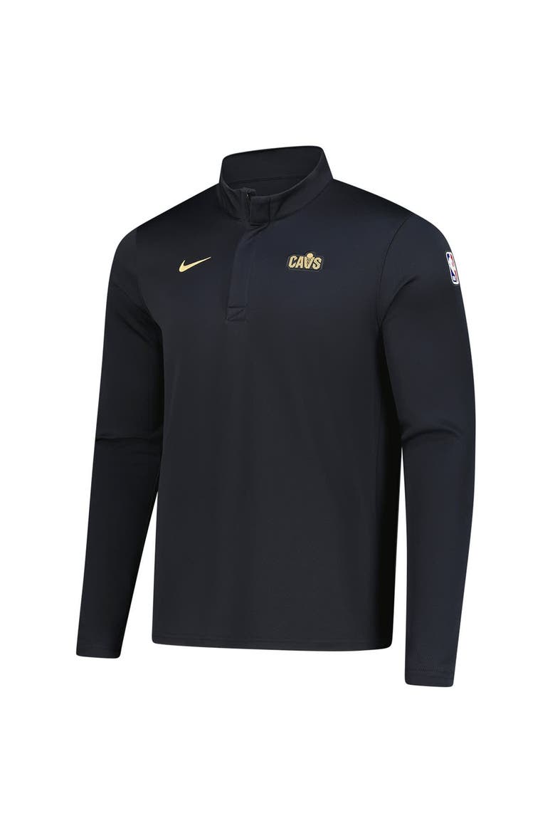 Men's Nike Black Cleveland Cavaliers 2025/26 Authentic Coaches Quarter-Zip Dri-Fit Top, Alternate, color, Black