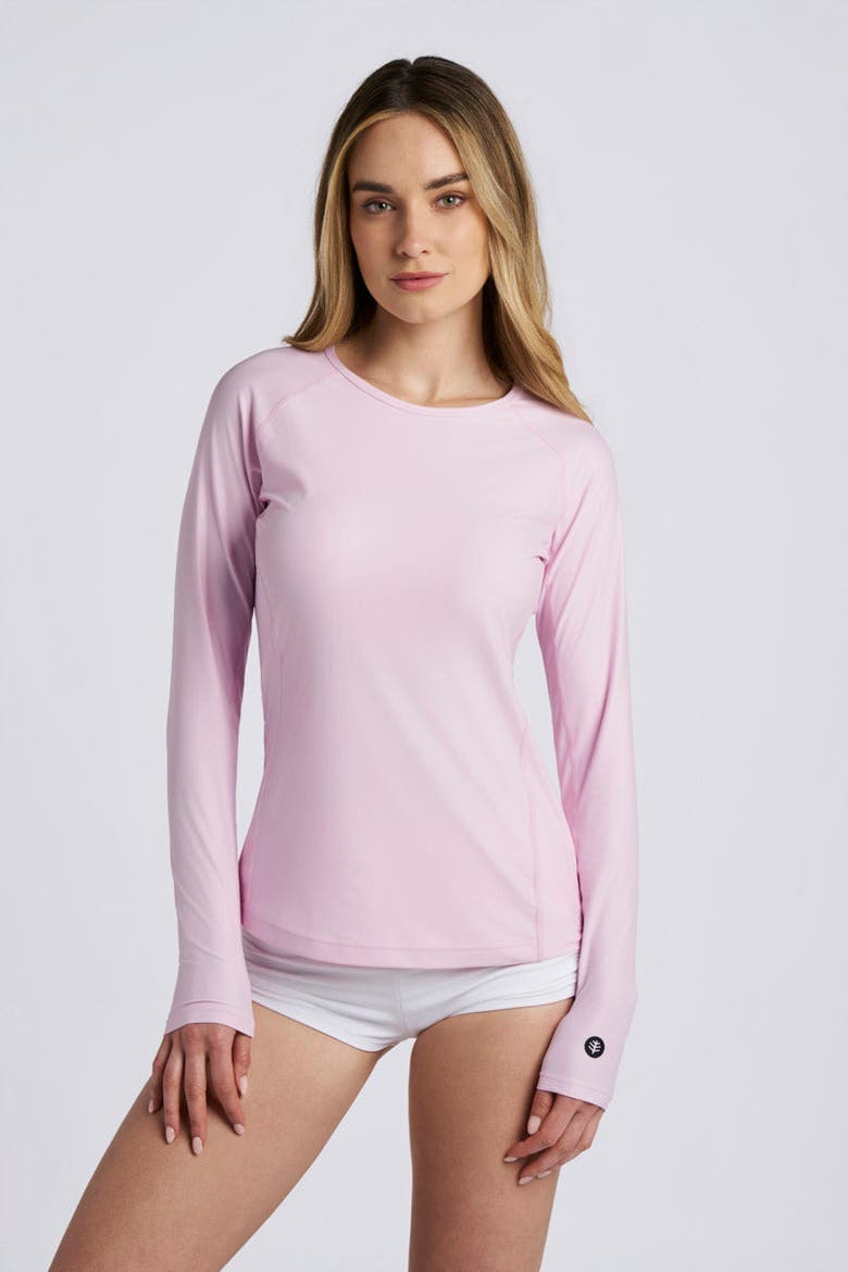 Women's Hightide Lite Lightweight Swim Shirt with Long Sleeves, UPF 50+ Sun Protection, Alternate, color, Powder Pink