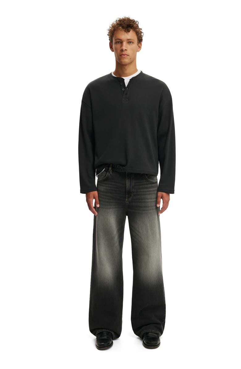 Cotton On Men's Relaxed Straight Jean, Alternate, color, Rocky Washed Black